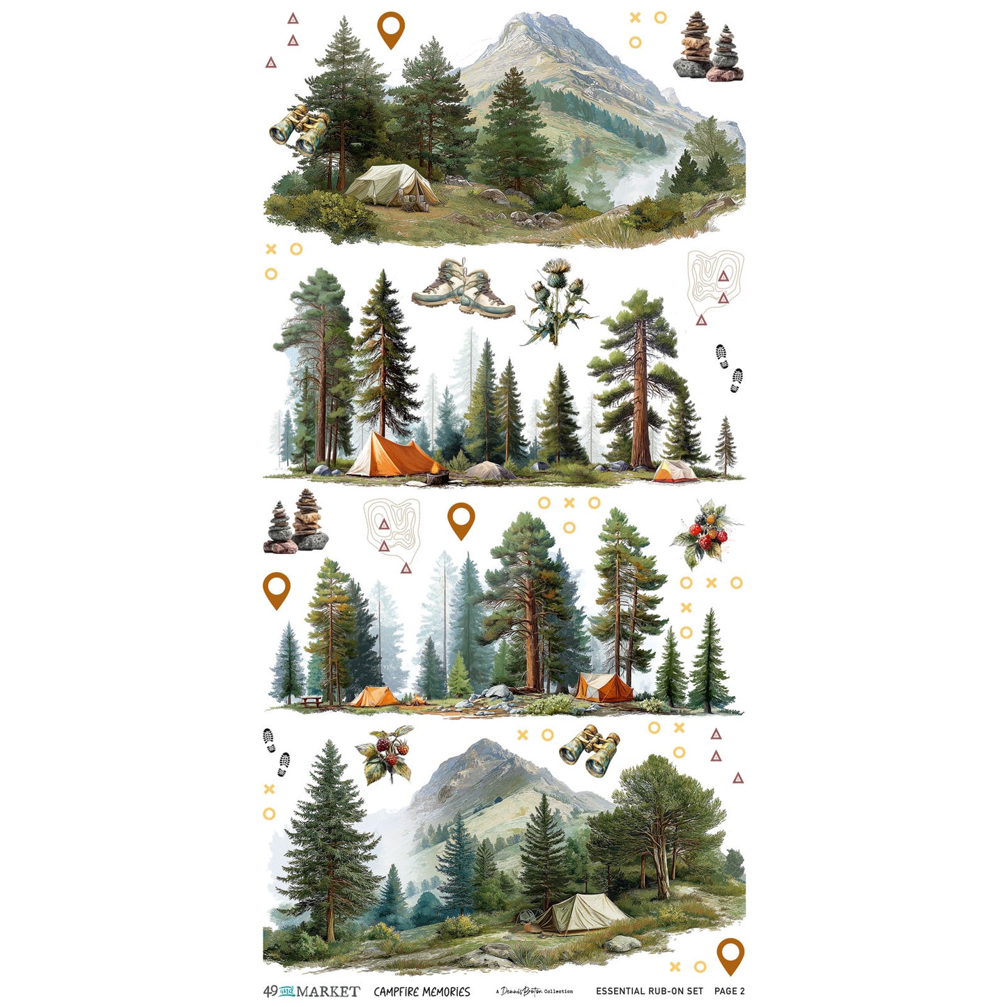 Campfire Memories Essentials Transfer Set by Dennis Bruton