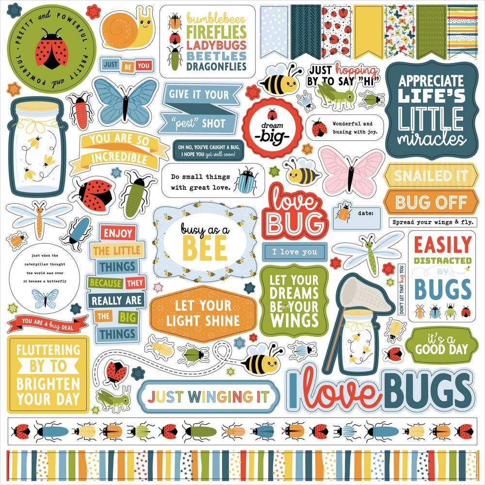 Echo Park Little Things Mean A Lot Cardstock Stickers 12"X12"