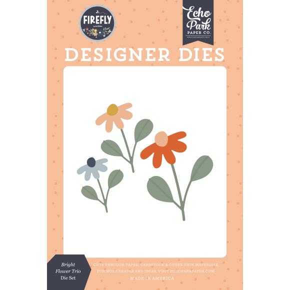 Echo Park Paper Firefly Large Die Set - Bright Flower Trio