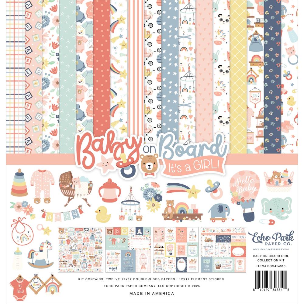 Echo Park Papers Baby On Board Girl Collection Paper Pack 12"X12"