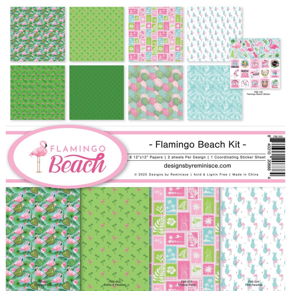 Reminisce Flamingo Beach Collection 12"X12"