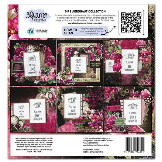 3Quarters Designs - Mrs Aeronaut Collection - 12"x12" Pack