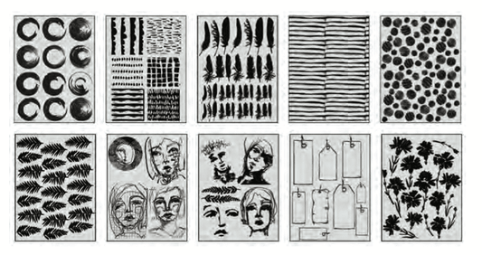 Dina Wakley Media Collage Paper - Elements