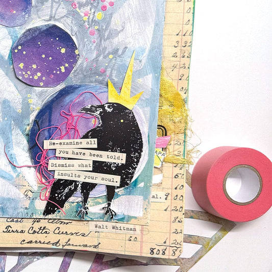 Dina Wakley MEdia Art Tape - Pink