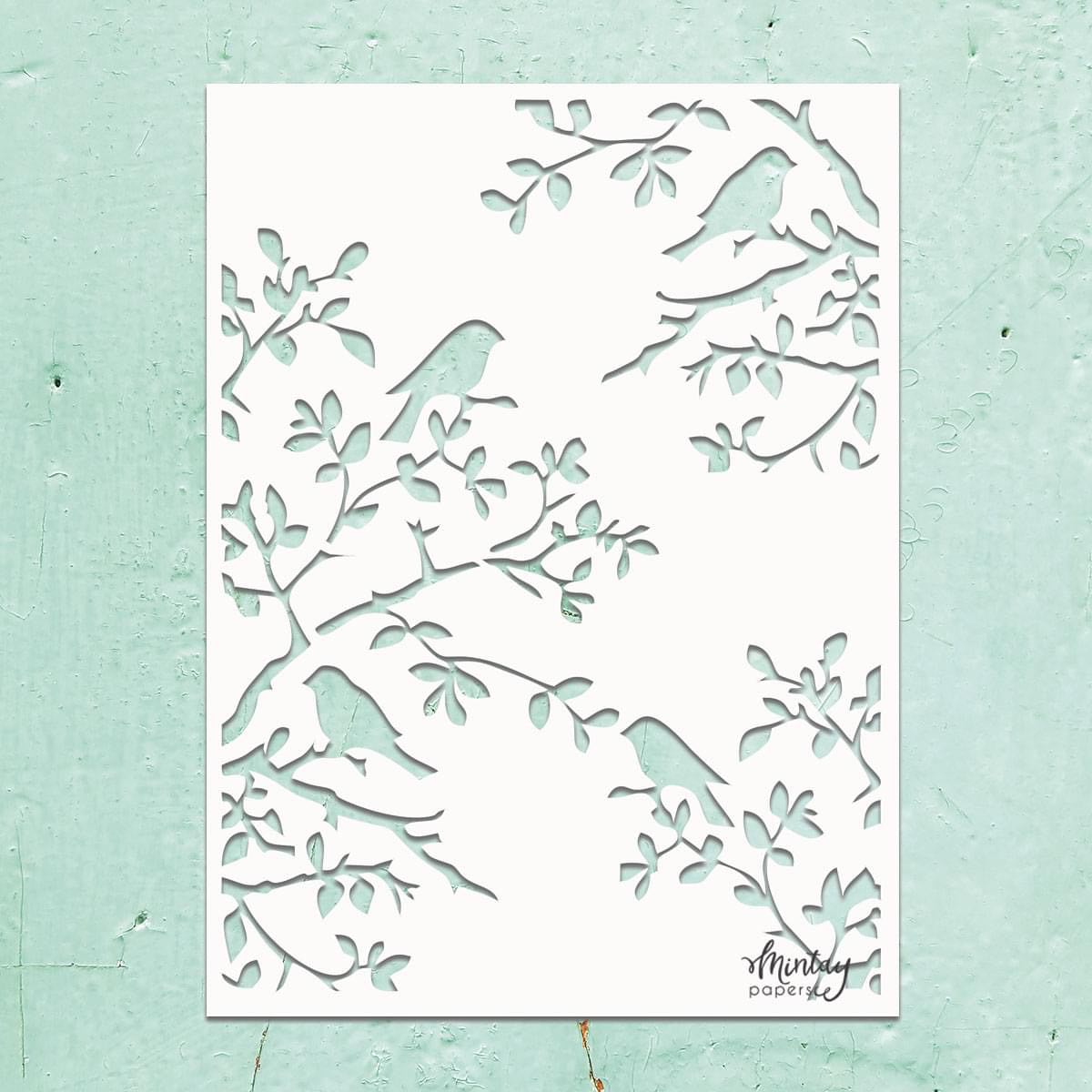Mintay Kreativa Stencils - Bird Tree