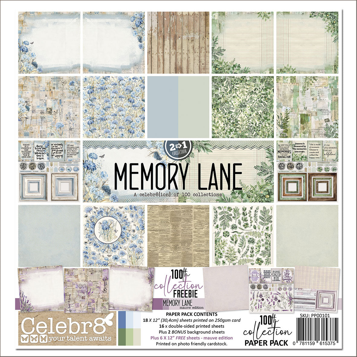 Celebr8 - Memory Lane - Paper Pack