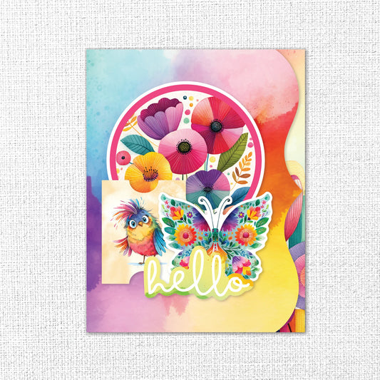 Rainbow Village 8.5" x 11" Mini Junk Journal Folio Kit