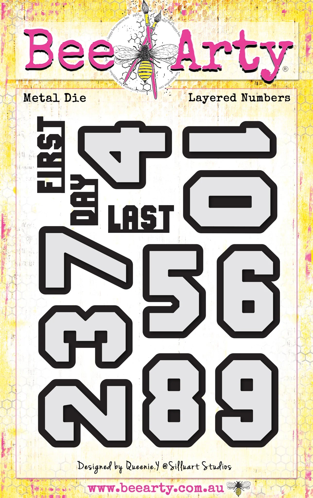 Bee Arty - Layered Number - Metal Die