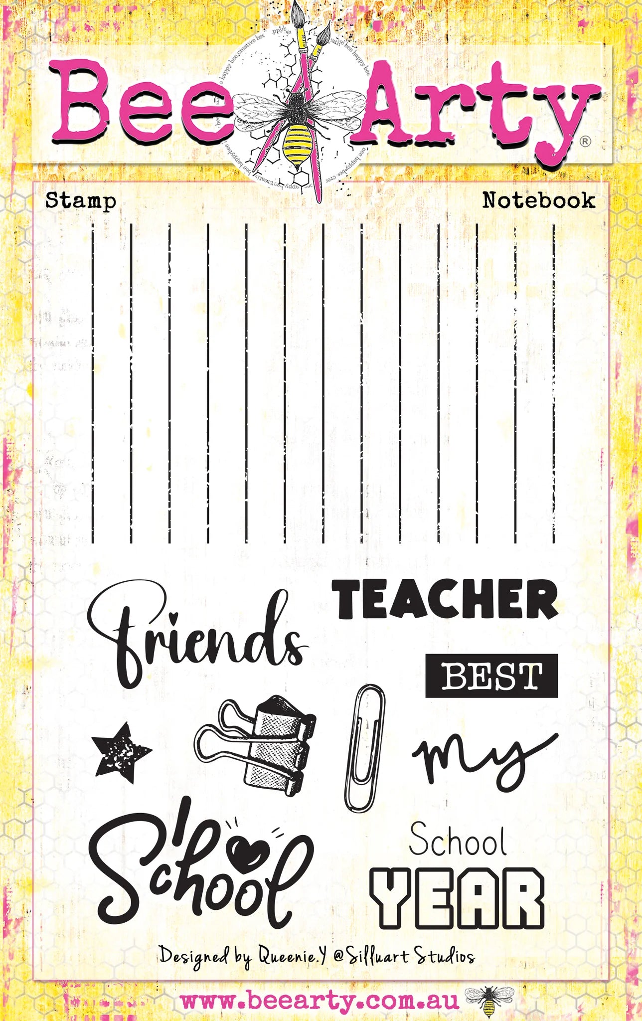 Bee Arty - Notebook - Clear Stamp Set