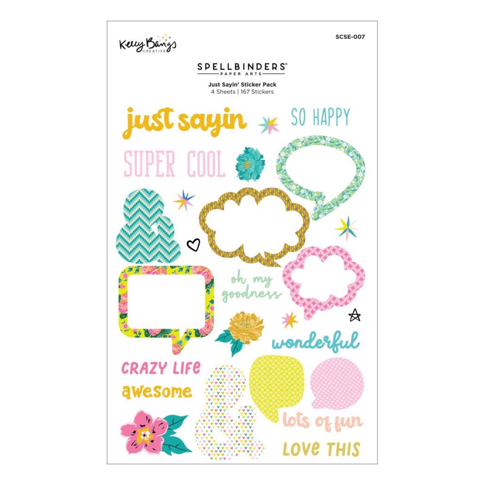 Spellbinders Sticker Pack by Kelly Bangs - Just Sayin' SCSE-007