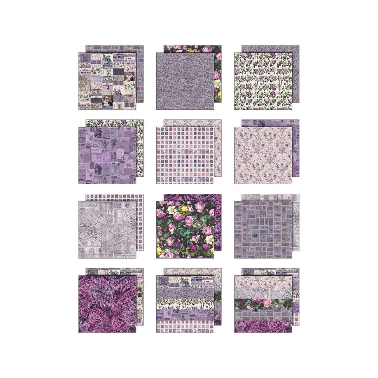 Idea-ology Double- Sided Cardstock 8"x8" - Palette Collection: Purple