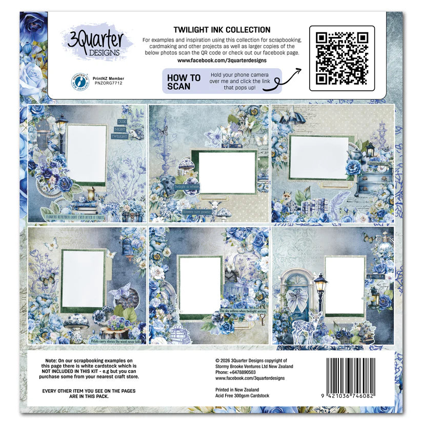 3Quarters Designs - Twilight Ink Collection - 12"x12" Pack
