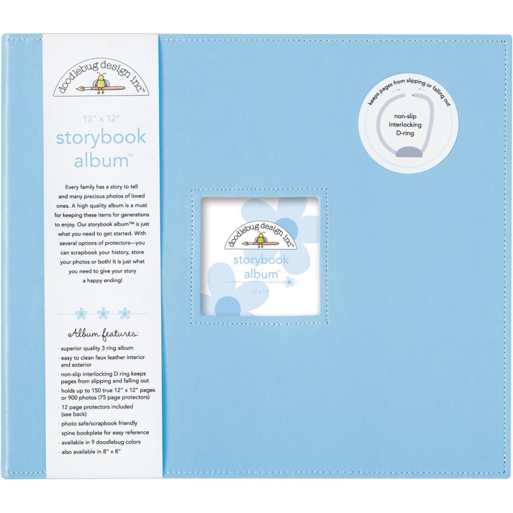 Doodlebug Storybook D-Ring Album 12"X12" Bubble Blue