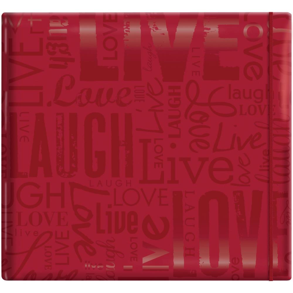 Live, Love & Laugh - Red Gloss Post Bound Album 12"X12"