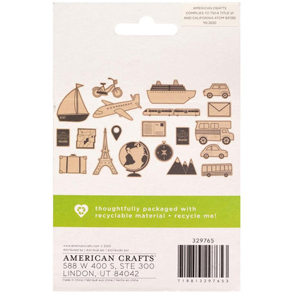 Travel - Sustainable Journaling Wood Shapes