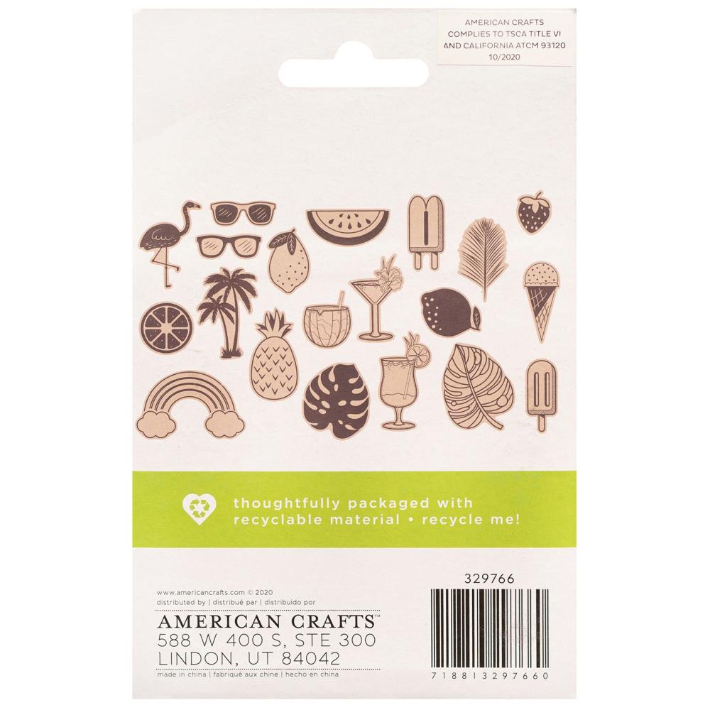 Tropical - Sustainable Journaling Wood Shapes