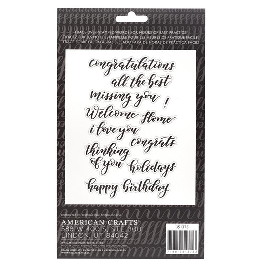 Kelly Creates Acrylic Traceable Stamps - Bouncy Sentiments