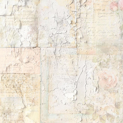 Distressed Florals Paper Pad 12"X12"