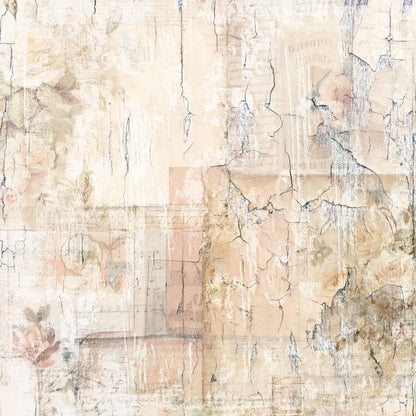 Distressed Florals Paper Pad 12"X12"