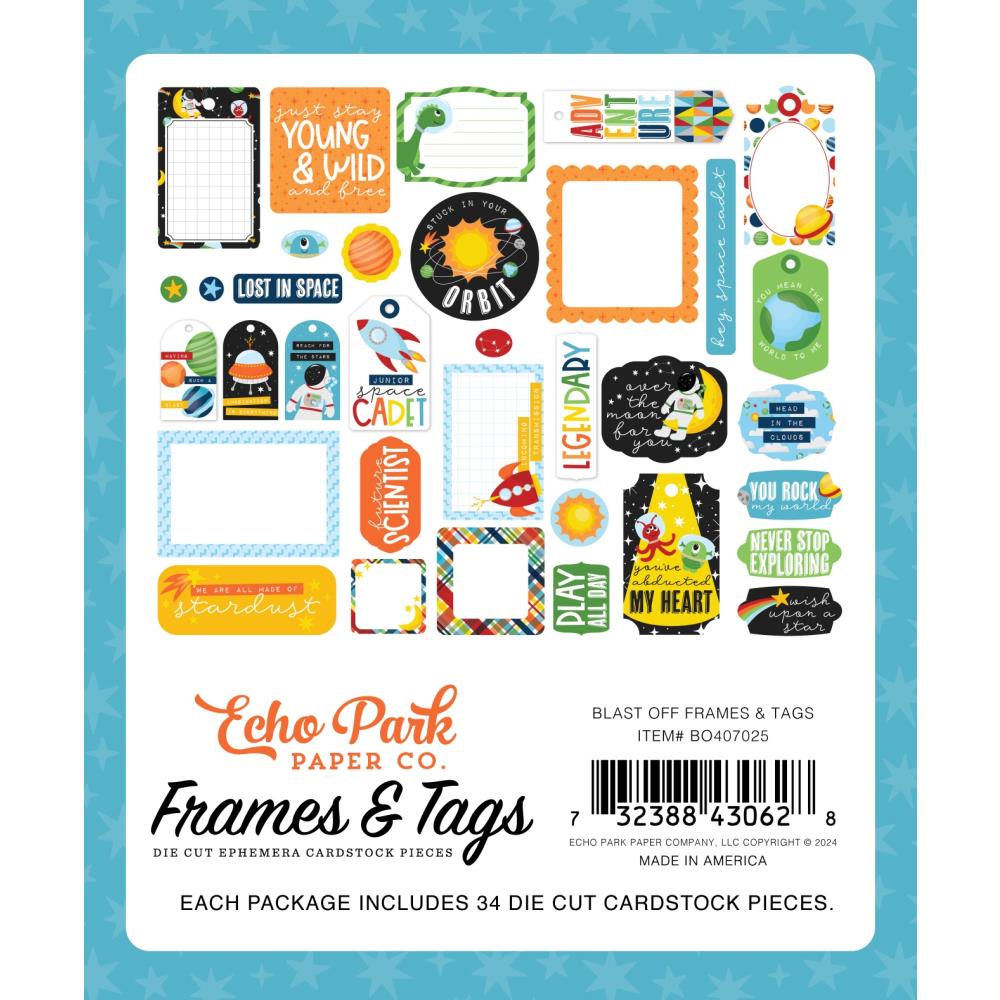 Echo Park Frames & Tags - Blast Off