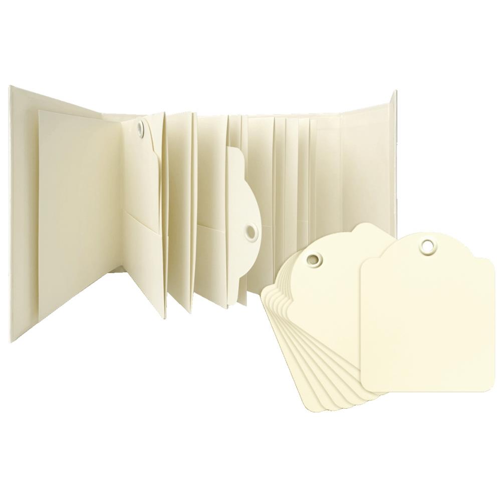 Graphic 45 Square Tag & Pocket Wrap-Around Album - Ivory