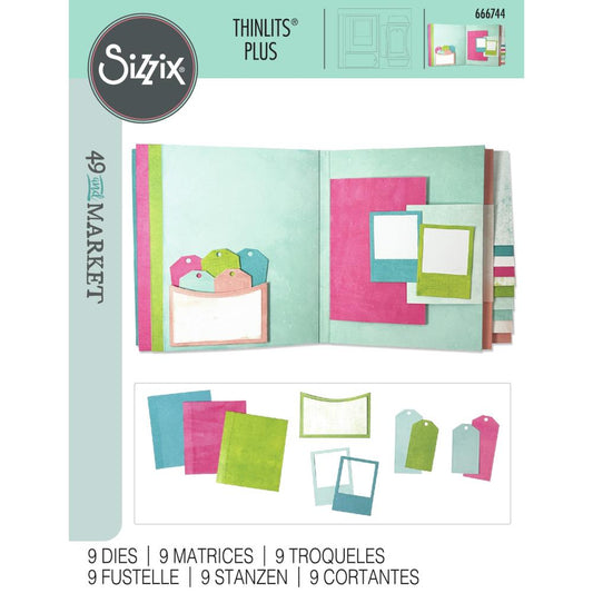 Sizzix Thinlits Die Set Journal Essential Pages by 49 and Market | Set of 8