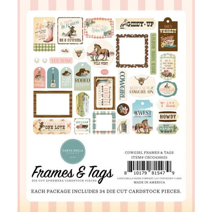 Cowgirl Ephemera - Frames & Tags