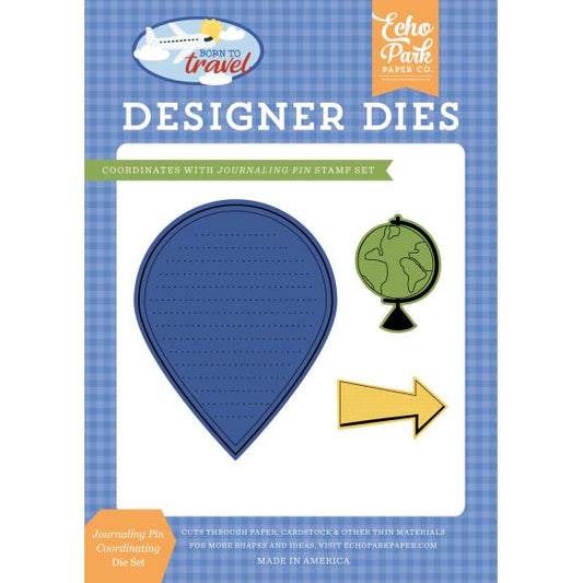 Born To Travel Die Set - Journaling Pin