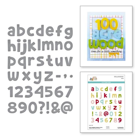 Spellbinders Etched Dies From Say Cheese Classic Pooh Collection - Pooh's Alphabet, Numbers & More