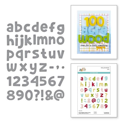 Spellbinders Etched Dies From Say Cheese Classic Pooh Collection - Pooh's Alphabet, Numbers & More
