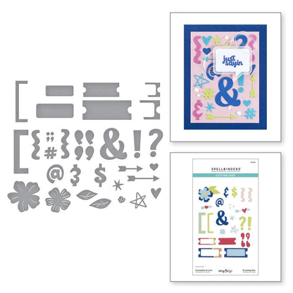 Spellbinders Etched Dies Just Sayin' by Kelly Bangs - Punctuation and Icons