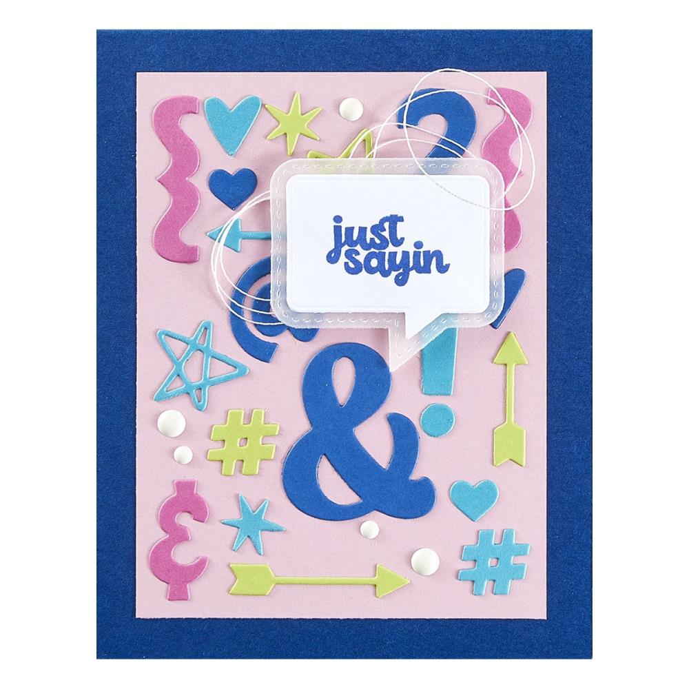 Spellbinders Etched Dies Just Sayin' by Kelly Bangs - Punctuation and Icons
