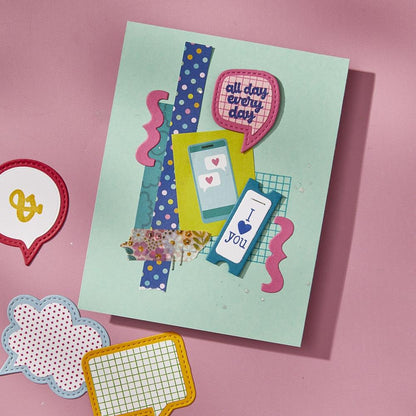 Spellbinders Etched Dies Just Sayin' by Kelly Bangs - Punctuation and Icons