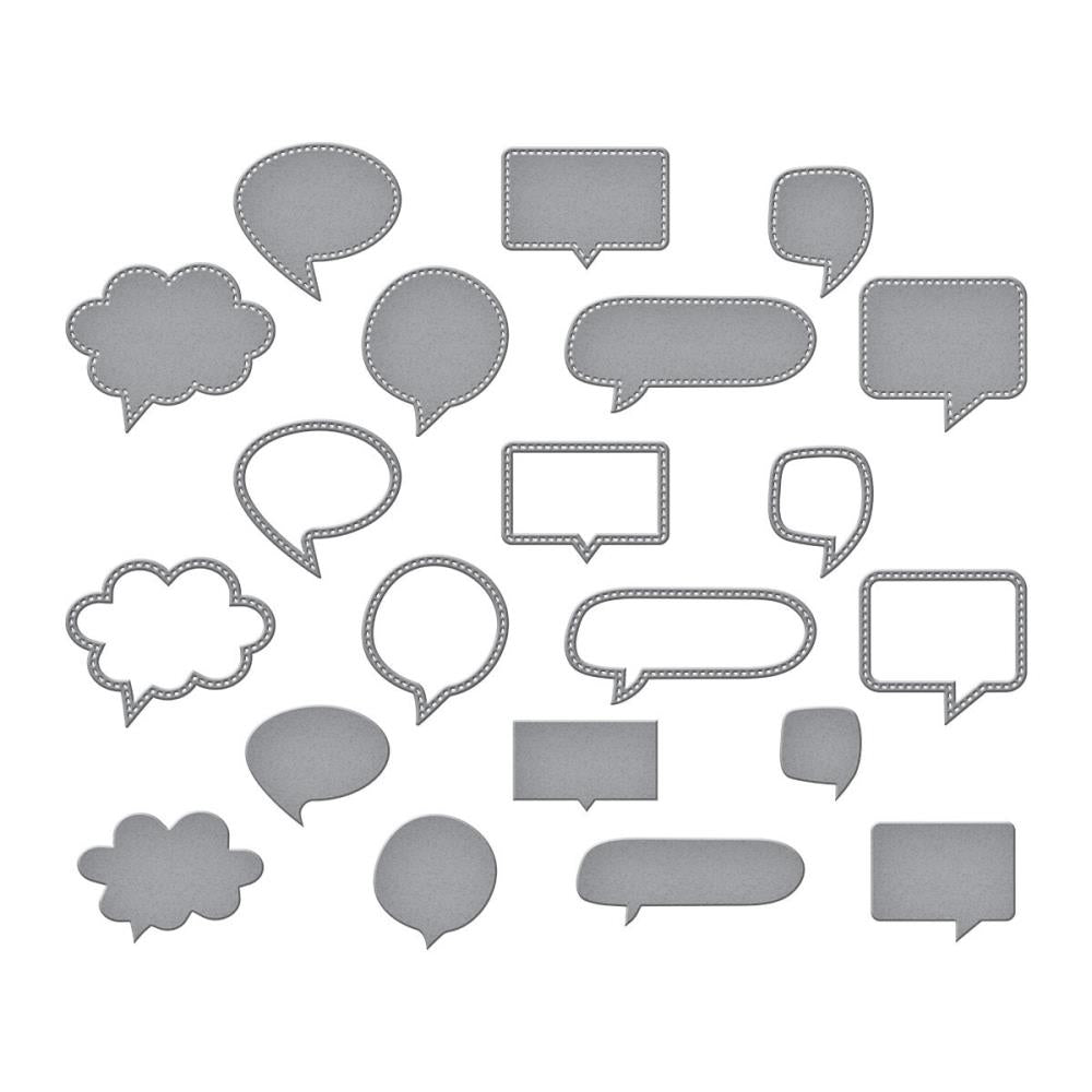 Spellbinders Etched Dies Just Sayin' by Kelly Bangs - Speech Bubbles