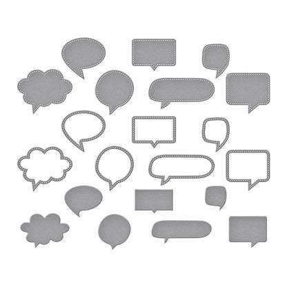 Spellbinders Etched Dies Just Sayin' by Kelly Bangs - Speech Bubbles