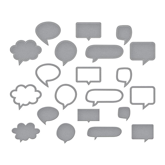 Spellbinders Etched Dies Just Sayin' by Kelly Bangs - Speech Bubbles