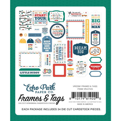 Vroom! Ephemera - Frames & Tags