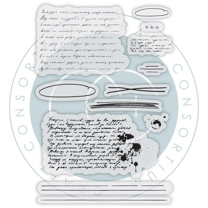Craft Consortium Photopolymer Stamp set - Handwritting