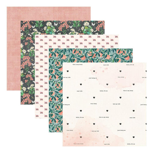 Spellbinders Designer Paper Pack 12"X12" From Rosie's Studio - Hello It's Me