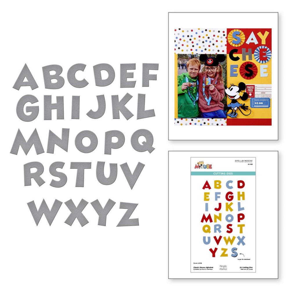 Spellbinders Etched Dies From Say Cheese Classic Mouse - Classic Mouse Alphabet
