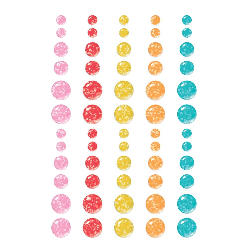 Simple Stories Glitter Enamel Dots - Fun Times
