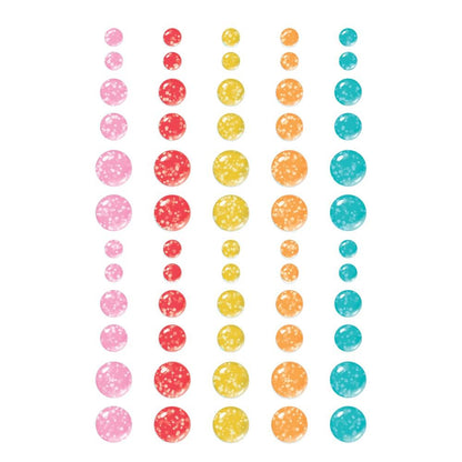 Simple Stories Glitter Enamel Dots - Fun Times