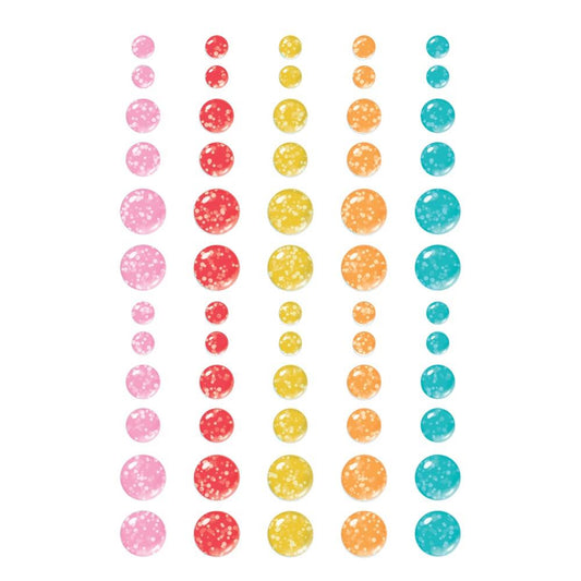 Simple Stories Glitter Enamel Dots - Fun Times