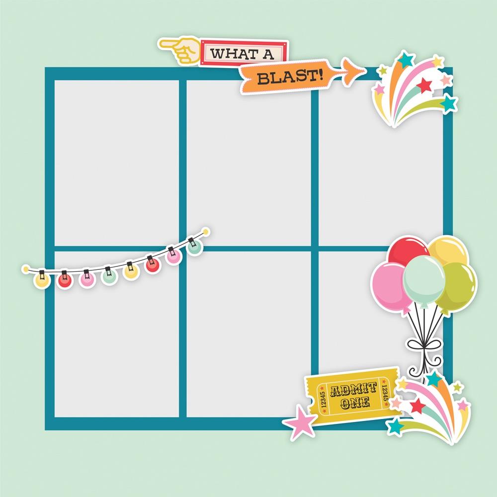 Simple Stories Glitter Enamel Dots - Fun Times