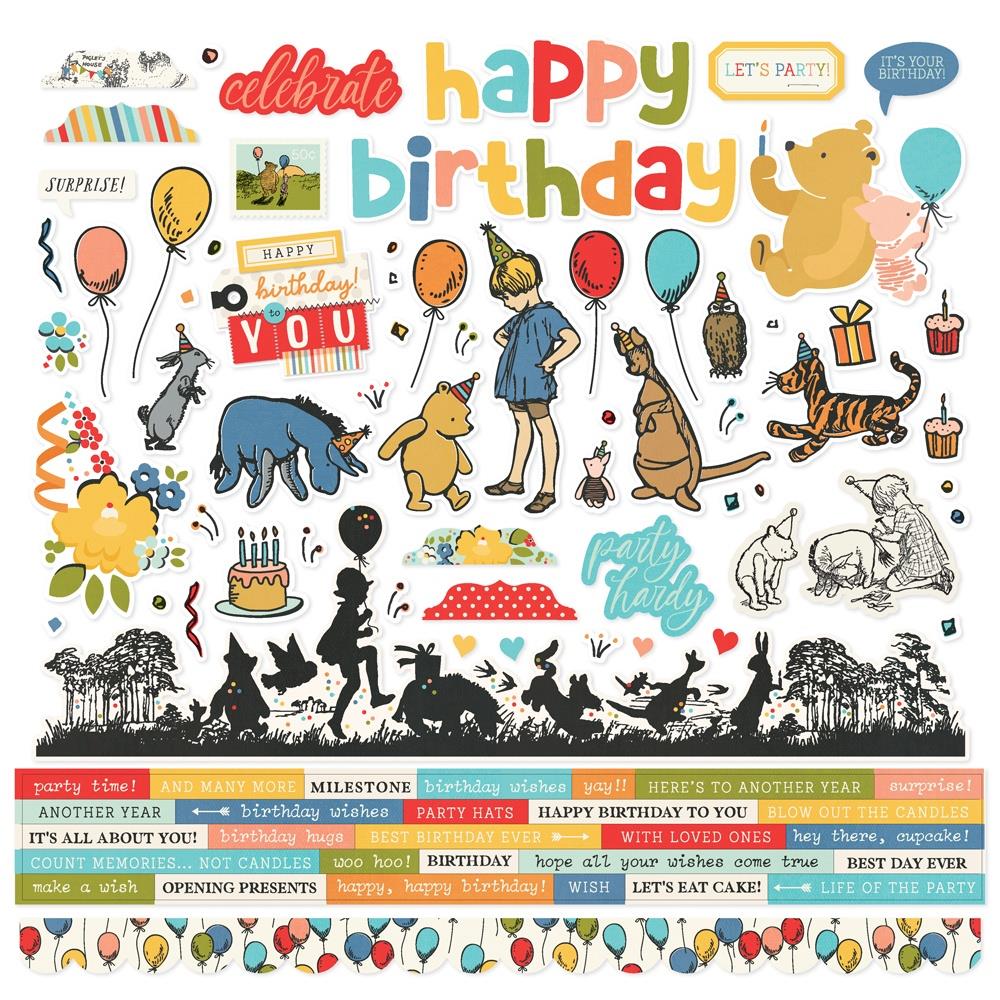 Simple Stories Collection Kit 12"X12" - Say Cheese Classic Pooh Birthday