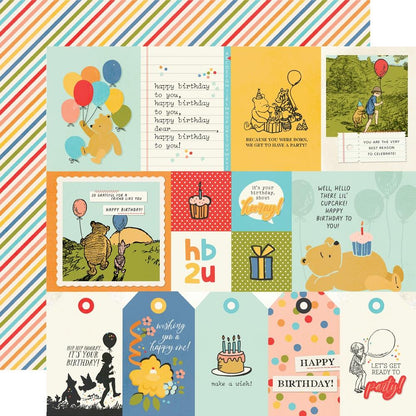 Simple Stories Collection Kit 12"X12" - Say Cheese Classic Pooh Birthday