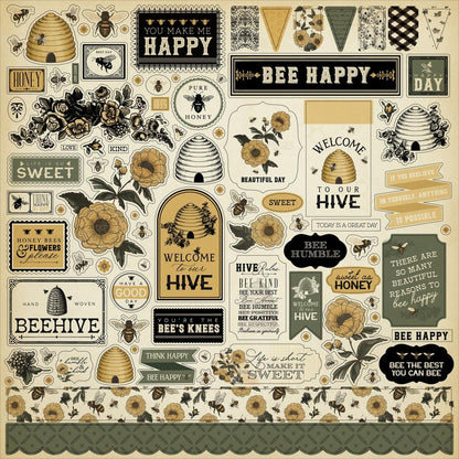 Honey Bee Collection Paper Pack 12"X12"