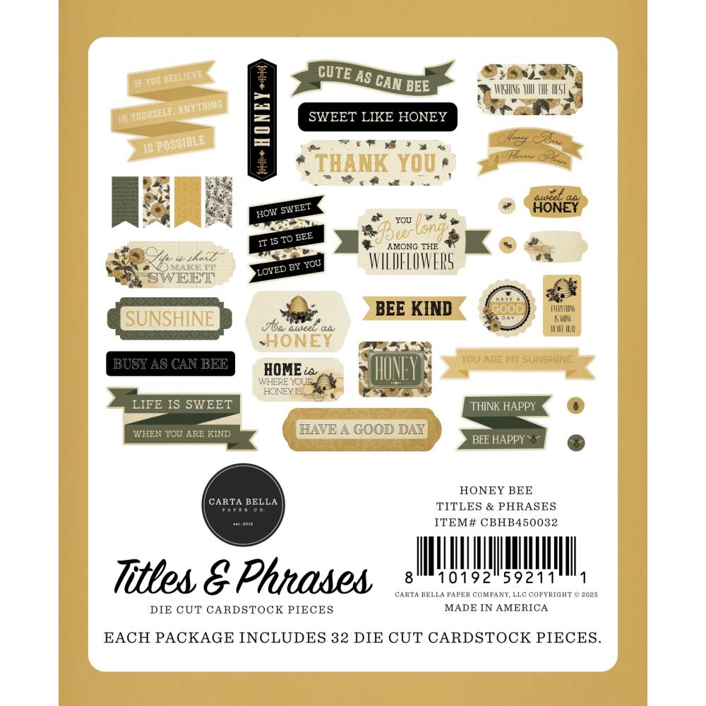 Honey Bee Ephemera - Titles & Phrases