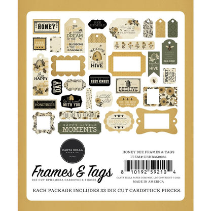 Honey Bee Ephemera - Frames & Tags