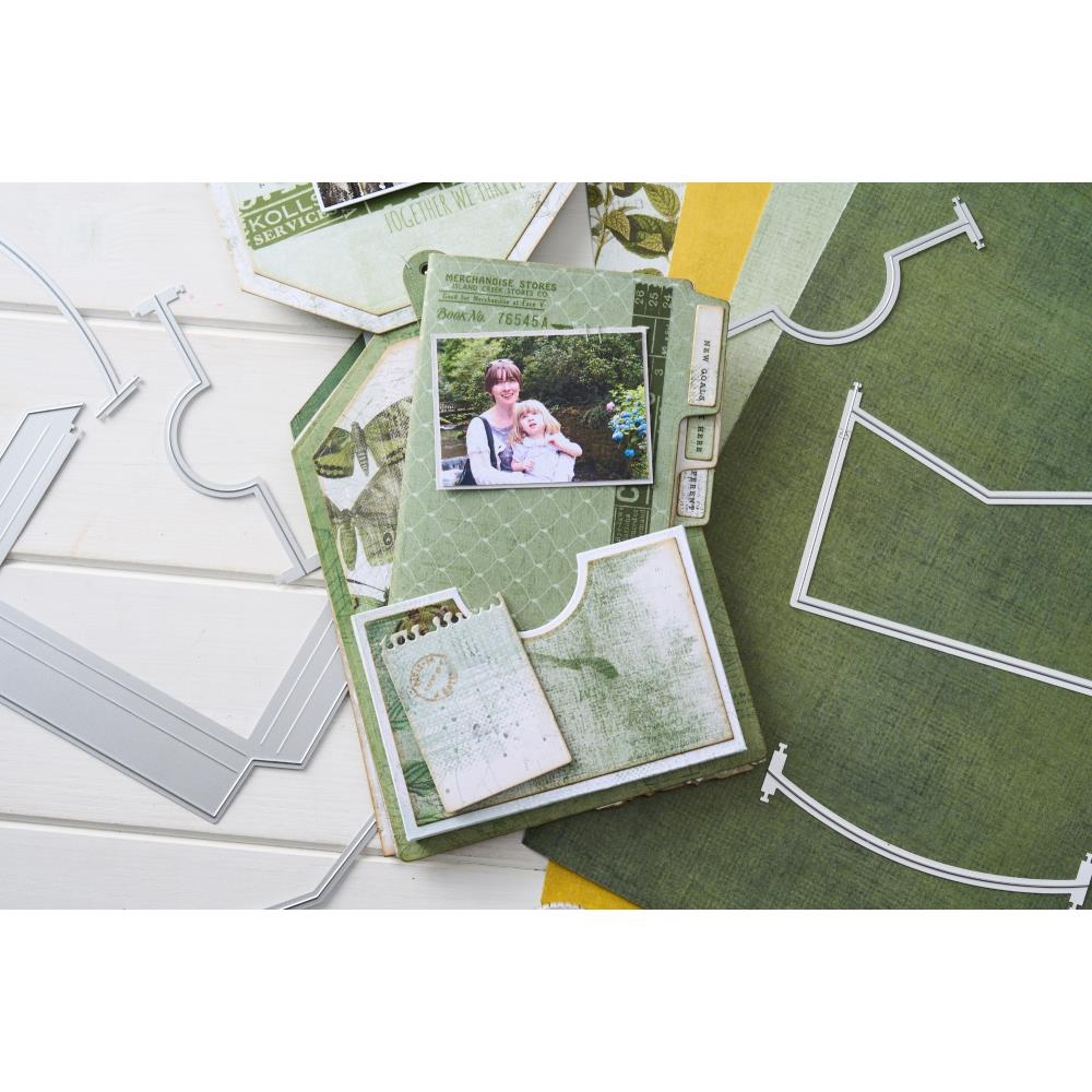 Sizzix Thinlits Die Set 10Pk, Snap and Swap Pockets by 49 and Market